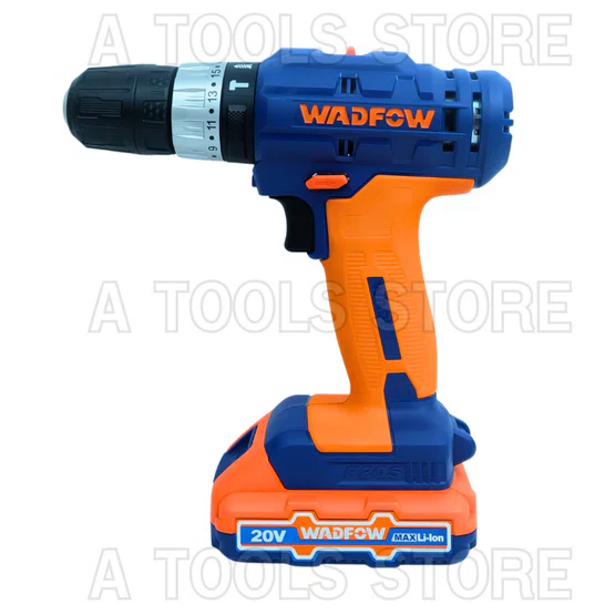 WADFOW สว่านกระแทก ไร้สาย 20V รุ่น WCDP521 (พร้อมแบต+ที่ชาร์จ) สว่านเจาะปูน ไม้ เหล็ก 2