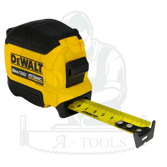 DEWALT รุ่น DWHT38118-30 ตลับเมตร ATOMIC ยาว 8 เมตร คุณภาพดี น้ำหนักเบา ใช้งานง่าย แข็งแรง ทน 5