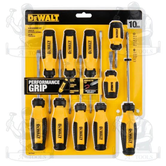 DEWALT ชุดไขควง 10 ชิ้น รุ่น DWHT65201 มีแม่เหล็กปลายไขควง ทนทาน ไม่เป็นสนิม ของแท้ 100% พร้อมส่ง 4