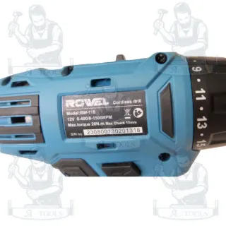 ROWEL สว่านไร้สาย 12V รุ่น RW-PT-DR-110 ปรับความเร็วได้2ระดับ (แบต 1.3Ah x1 +แท่นชาร์จ) RW110 4