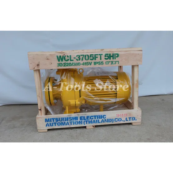 MITSUBISHI ปั๊มน้ำหอยโข่ง ปั๊มน้ำไฟฟ้า 3" x 3" x 5HP 380V รุ่น WCL-3705FT 3นิ้ว 5แรงม้า หน้าแปลน มิตซูบิชิ SUPER PUMP 6