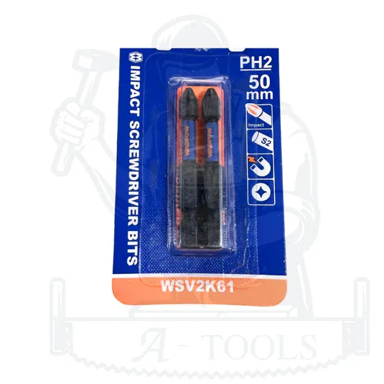 WADFOW ดอกไขควง กระแทกแฉก รุ่น WSV2K61 PH2x50mm S2 2ชิ้น/เซ็ท 5