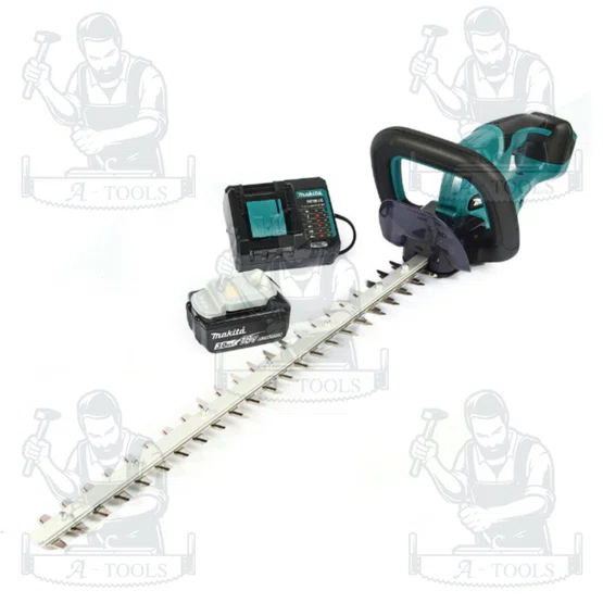 MAKITA เครื่องเล็มพุ่มไร้สาย รุ่น DUH607F001 18V ใบมีดยาว 600 มม. กำลังไฟ 250 วัตต์ ตัดสูงสุด15 มม.รวมแบตเตอรี แท่นชาร์จ 3