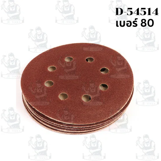 MAKITA กระดาษทรายกลม 5" #40 (10ใบ) รุ่น D-54499/D-54508 D-54514/D-54520/D-54536/D-54558/D-54564/D-54570 ของแท้ 4