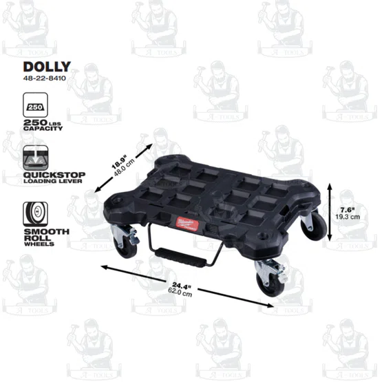 Milwaukee ชุด MOBILE PACKOUT SET กล่องเก็บเครื่องมือช่าง+กล่องลิ้นชัก+ฐานแบบล้อเลื่อน 6
