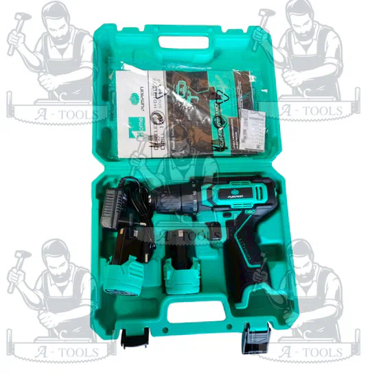 PUMPKIN สว่านไร้สาย พัมคิน รุ่น 50214-15 / H-D1015B2 10mm. (แบต12V 1.5Ah x2ก้อน+ที่ชาร์จ) เจาะเหล็ก/ไม้ สว่านไขควง 6