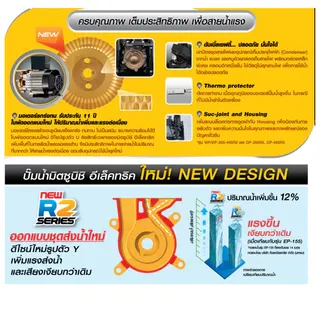 MITSUBISHI ปั๊มน้ำ อัตโนมัติ แรงดันคงที่ มิตซูบิชิ รุ่น EP-255R2  250Wปั๊มอัตโนมัติ ปั๊มน้ำออโต้ มิตซู ปั๊มในบ้านEP-255R 6