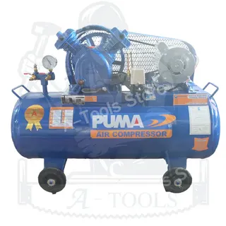 PUMA ปั๊มลม สายพาน 64ลิตร พูม่า รุ่น PP2-PPM220V +มอเตอร์ PUMA 1/2HP ลูกสูบ2สูบ แรงดัน8บาร์ **ของแท้100%** 2