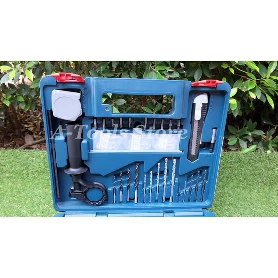 BOSCH สว่านกระแทก บ๊อช รุ่น GSB13RE SET 13mm. 1/2" 4หุน 600W แถมอุปกรณ์100ชิ้น สว่านไฟฟ้า เจาะไม้,เหล็ก,ปูน 06012271K3 5
