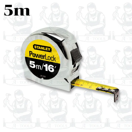 STANLEY ตลับเมตร MICRO POWERLOCK รุ่น 33-523 3m. / 33-553 5m. ขนาดเล็ก ช่วยให้ใช้งานได้สะดวกขึ้น ของแท้ 3