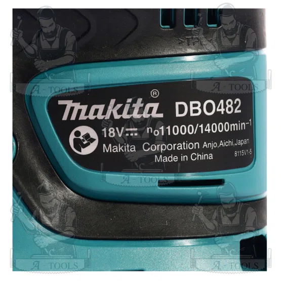 MAKITA รุ่น DBO482Z เครื่องขัดกระดาษทรายไร้สาย 18V 150 มม. (6 นิ้ว) ความเร็วการขัดต่อนาที 11,000 - 14,000 ความเร็ว/นาที 6