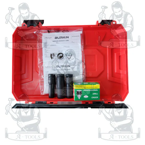 BURKIN บล็อคกระแทก ไร้สาย 20V รุ่น BK-BIW400 (แท่นชาร์จ +แบต 4.0Ah x2 +ลูกบล็อค 3ชิ้น +บล็อคหัวสว่าน) 5