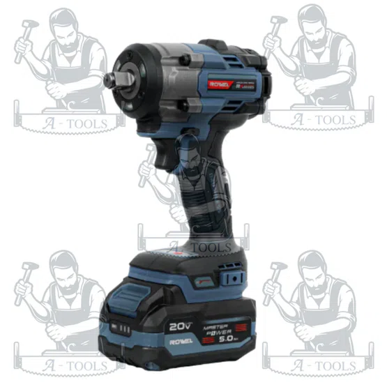 ROWEL รุ่น DIW800RX-S บล็อกกระแทกไร้สาย 20V 1/2" 800Nm RX Series พร้อมแบตเตอรี่ 20V 5.0Ah x1 และแท่นชาร์จ พร้อมส่ง 2