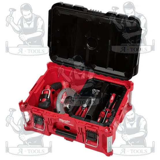 + + Milwaukee PACKOUT กล่องเครื่องมือขนาดใหญ่ Large Tool Box รุ่น 48-22-8425 แข็งแรง ทนทาน 2