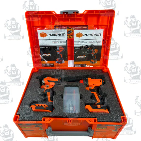 PUMPKIN COMBO PACK 20V รุ่น 50296 / INF-IMDIW-422CK ชุดสว่านกระแทกและบล็อกกระแทกไร้สาย ไร้แปรงถ่าน **ส่งเร็ว ของแท้100%* 5