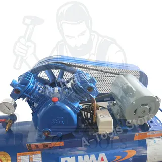 PUMA ปั๊มลม สายพาน 64ลิตร พูม่า รุ่น PP2-PPM220V +มอเตอร์ PUMA 1/2HP ลูกสูบ2สูบ แรงดัน8บาร์ **ของแท้100%** 4