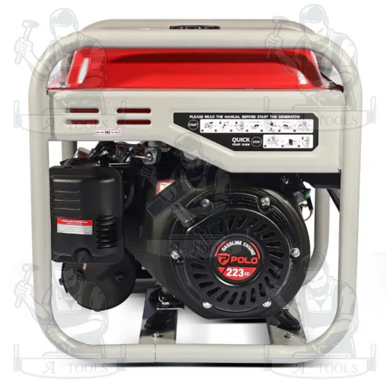 POLO เครื่องปั่นไฟเบนซิน Inverter กำลังไฟ 3.5 กิโลวัตต์ รุ่น รุ่น GT4500I กำลังเครื่องยนต์ 7.5 แรงม้า สตาร์ทมือ (โปโล) 3