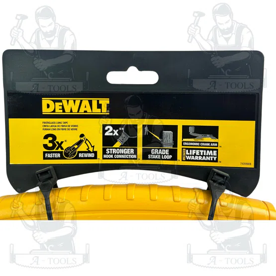 DEWALT เทปวัดสายไฟเบอร์กลาส รุ่น DWHT34067-30 ความยาว 100 เมตร/ 300ฟุต ของแท้ 100% สินค้าพร้อมส่ง 6