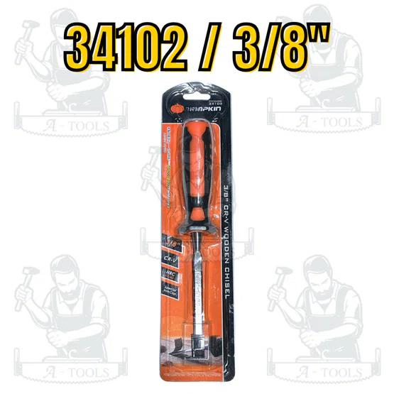 PUMPKIN สิ่ว รุ่นด้ามตอก 34101/34102/34103/34104/34105/34106/34107/34108 มีหลายขนาดให้เลือก ด้ามใหญ่พิเศษ จับกระชับมือ 3