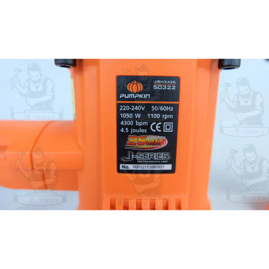 PUMPKIN สว่านโรตารี่ 3ระบบ 26mm. พัมคิน รุ่น 50322 / J-RH3426 เจาะปูน/เหล็ก/ไม้ สกัด 1050W รับประกัน6เดือน อุปกรณ์ครบชุด 6