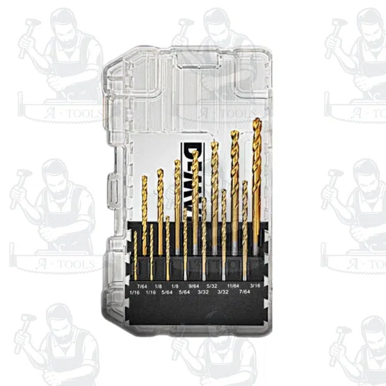 DEWALT DW1361ชุดดอกเจาะเหล็กไทเทเนียม 21 ชิ้น มีจุดนำร่องเคลือบไทเทเนียมไนไตรด์สำหรับงานหนักซึ่ ช่วยป้องกันการเจาะ 4