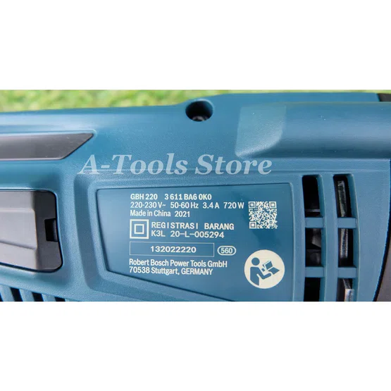BOSCH สว่านโรตารี่ บ๊อช รุ่น GBH220 720W 23mm. 3ระบบ ปรับซ้าย-ขวา สกัดได้ 06112A60K0 GBH-220 GBH 220 บอซ 4