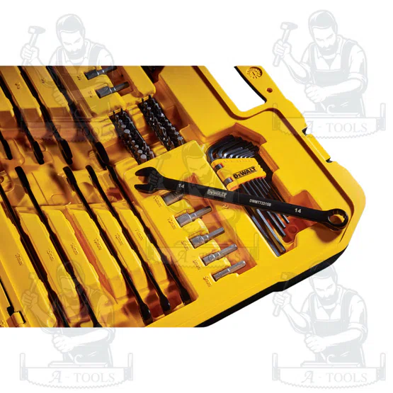 DEWALT ชุดบล็อก 184 ชิ้น รุ่น DWMT45184-1 ดีไซน์โครเมียมสีดำ ทนทาน **ส่งเร็ว ของแท้100%** 4