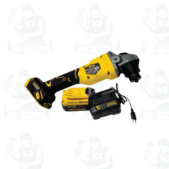 STANLEY รุ่น SBG710M1TA-B1 เครื่องเจียร์ไร้สาย 4 นิ้ว V20 พร้อมแบตเตอรี่ 4AH 1ก้อน พร้อมกล่อง Prostack 3