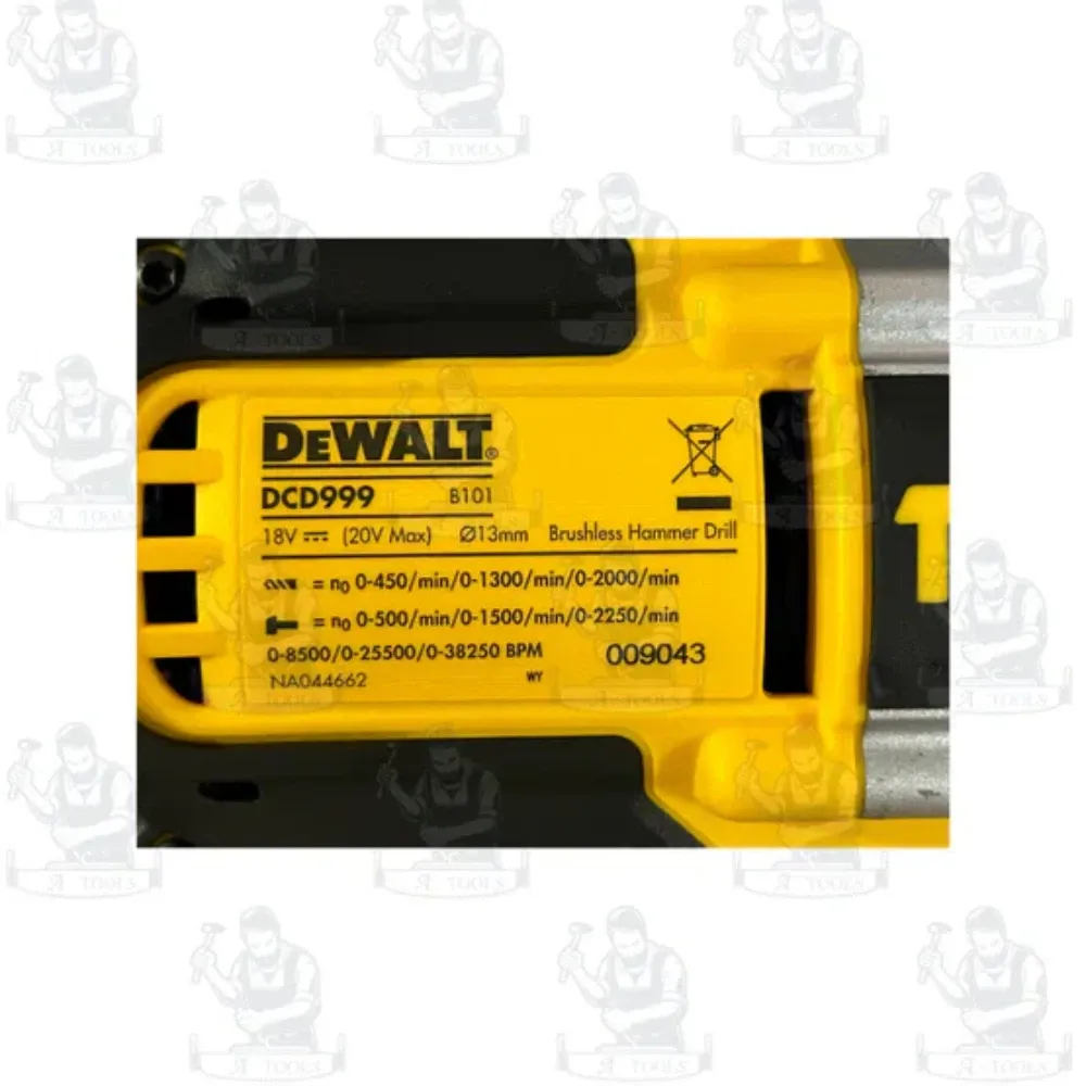DEWALT สว่านกระแทก ไร้สาย 20V รุ่น DCD999T1-B1 (พร้อมแบตเเละแท่นชาร์จ) รับประกัน3ปี DCD999 10