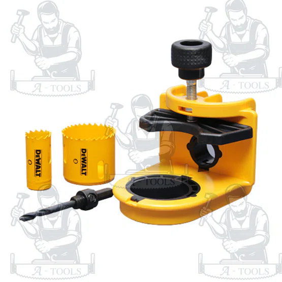 DEWALT ชุดเจาะไม้ โฮลซอว์ พร้อมดอกเจาะ รุ่น D180004 (ชุดติดตั้งลูกบิดประตู) เจาะตรง แม่นยำ ของแท้100% 4