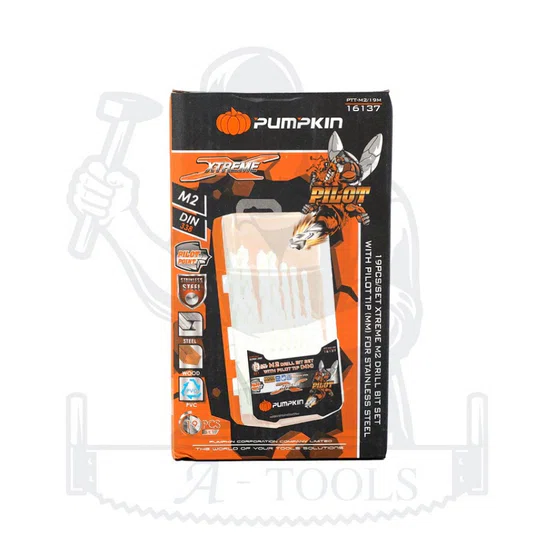 PUMPKIN ชุดดอกสว่าน Pilot Tip M2 19ดอก/ชุด พัมคิน รุ่น 16137 / PTT-M2/19M (มิล) แข็งแรง ทนทาน **ส่งเร็ว ของแท้100%** 6