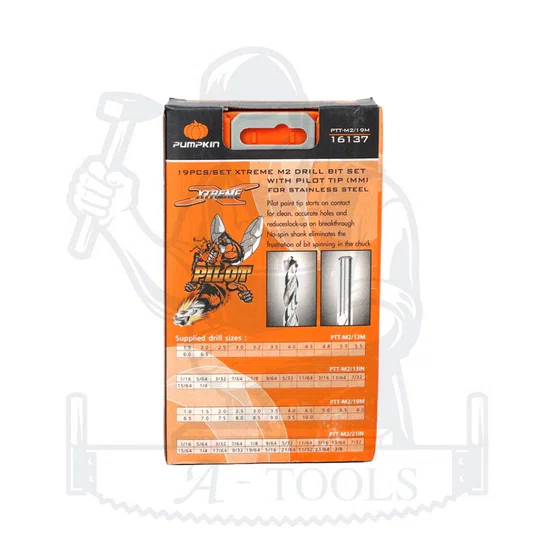 PUMPKIN ชุดดอกสว่าน Pilot Tip M2 19ดอก/ชุด พัมคิน รุ่น 16137 / PTT-M2/19M (มิล) แข็งแรง ทนทาน **ส่งเร็ว ของแท้100%** 5
