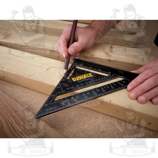 DEWALT ฉากสามเหลี่ยม 7 นิ้ว รุ่น DWHT46031-0 สเกลวัดมุม 90° ของแท้ 100% พร้อมส่ง 4