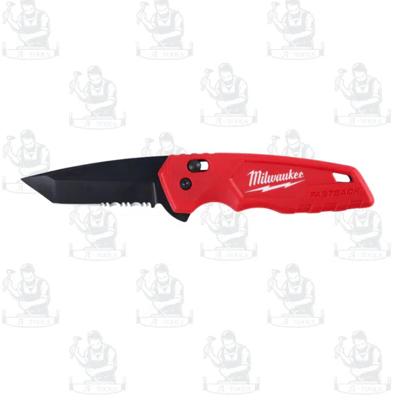 Milwaukee มีดพับ ฟันเลื่อย ระบบสปริง เปิดปิด รุ่น 48-22-1530 FASTBACK Spring Assisted Serrated Knife 2