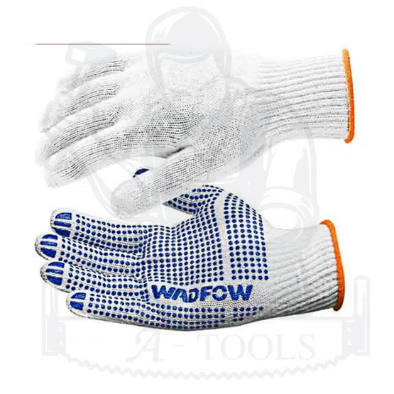 WADFOW ถุงมือผ้า กันลื่น รุ่น WKG1801 12คู่/1โหล ขนาด XL (สีขาว) 4