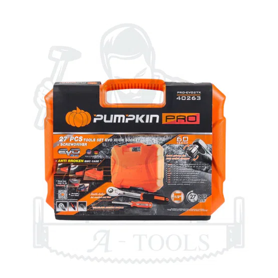 PUMPKIN ชุดลูกบ๊อกซ์ 1/2นิ้ว พร้อมด้ามขัน รุ่น 40263 / PRO-EVO27X 27ตัว/ชุด แข็งแรง ทนทาน **ส่งเร็ว ของแท้100%** 5