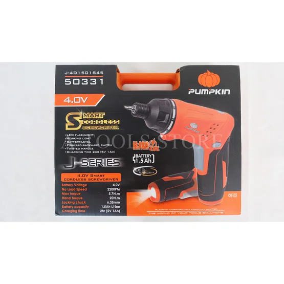 PUMPKIN ไขควง ไร้สาย พัมคิน รุ่น 50331 / J-4D1501S45 4.0V 45ตัว/ชุด ไขควงไร้สาย สำหรับการขันและคลายสกรู 4