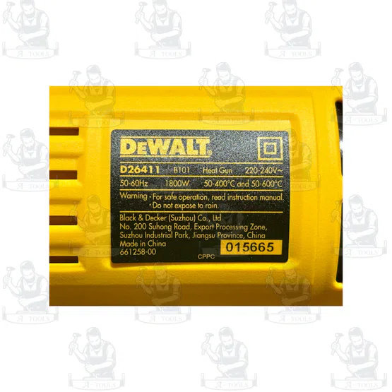 + + DEWALT เครื่องเป่าลมร้อน รุ่น D26411-B1 กำลังไฟ1800W D26411 5