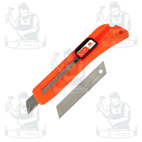 PUMPKIN มีดคัตเตอร์ใหญ่สปริง รุ่น 12201-F (S-101A) ด้ามคัดเตอร์ ผลิตจากพลาสติก ABS 100% ใบมีคม คงทนตัดขาดได้อย่างง่ายดาย 4