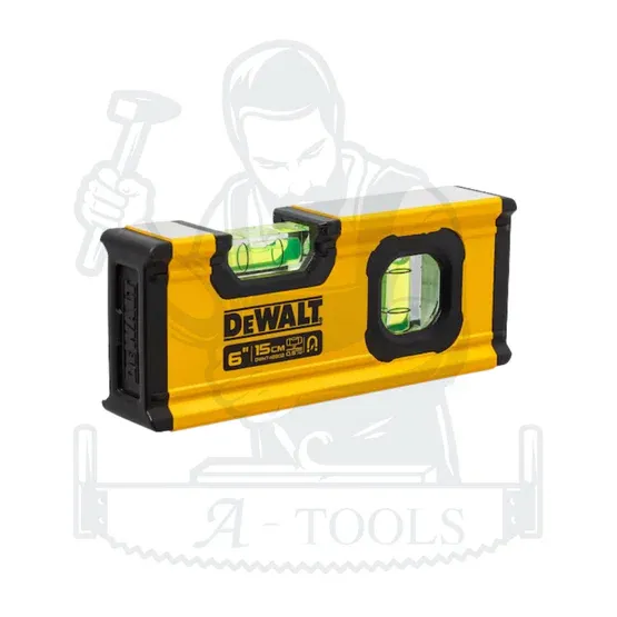 DEWALT ระดับน้ำ แบบพกกระเป๋า Box Beam (ใหม่) รุ่น DWHT42802 ขนาด 6นิ้ว แบบมีแม่เหล็ก น้ำหนักเบา พกง่าย ใช้งานง่าย 2