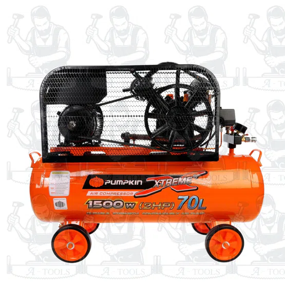 PUMPKIN ปั๊มลม สายพาน 70ลิตร พัมคิน รุ่น PTT-M2HP70 / 31552 มอเตอร์ 2แรงม้า 1500วัตต์ รับประกัน18เดือน *ส่งเร็ว ของแท้* 2