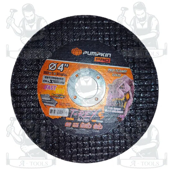 PUMPKIN PRO รุ่น 23325 (ค) T-REX RAPID ใบตัดเหล็ก/สแตนเลส 4"x1mm. สีดำ PRO-TCD4R ตัดชิ้นงานได้เร็ว เที่ยงตรง แม่นยำ 4