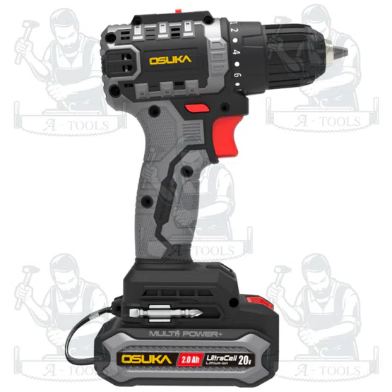 OSUKA สว่านไร้สาย 20V. รุ่น OCD801-D1 (แบต 20V 2.0Ah x1 +สายชาร์จ) มอเตอร์ไร้แปรงถ่าน 4