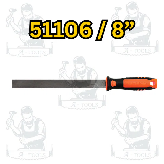 PUMPKIN ตะไบแบน พร้อมด้าม ละเอียด รุ่น 51105 6", 51106 8", 51107 10", 51108 12" 3