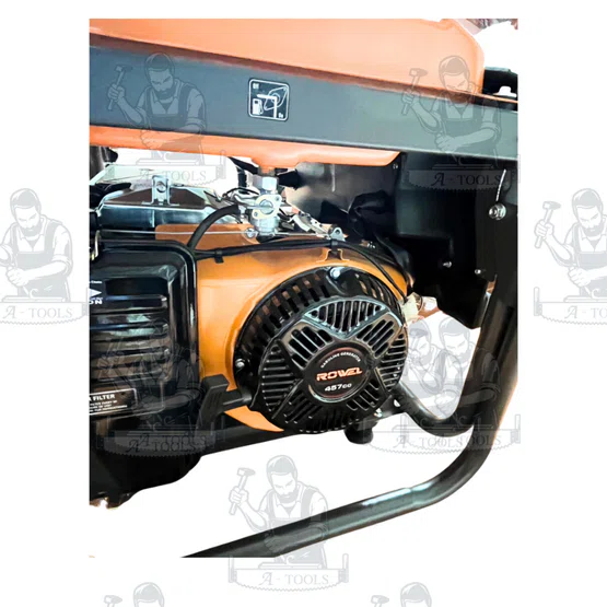 ROWEL เครื่องปั่นไฟ เบนซิน 7.5KW รุ่น RW-GE-RW8500EA/D 2ระบบ 220V/380V 15HP 4จังหวะ 7500วัตต์ 5