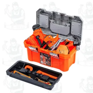 Pumpkin 20864 / 20865 / 20866 กล่องเก็บเครื่องมือช่าง รุ่นช่องเก็บอุปกรณ์ถอดได้พร้อมสเกลบนฝา ขนาด 15"18"20" พร้อมส่ง 6