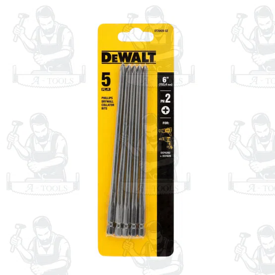 DEWALT รุ่น DT20425-QZ ดอกไขควงสำหรับผนังผิปซัม PH2 156มม 5 ชิ้นใช้สำหรับขันน๊อตหรือสกรูทนต่อแรงกระแทกเป็นพิเศษ พร้อมส่ง 5