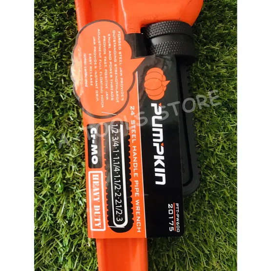 PUMPKIN ประแจจับแป๊ป 24" 600mm. พัมคิน รุ่น 20175 / PTT-PW600 ด้ามเหล็ก ปากจับCR-MO ขาเดี่ยว ประแจคอม้า *ส่งเร็ว ของแท้* 6