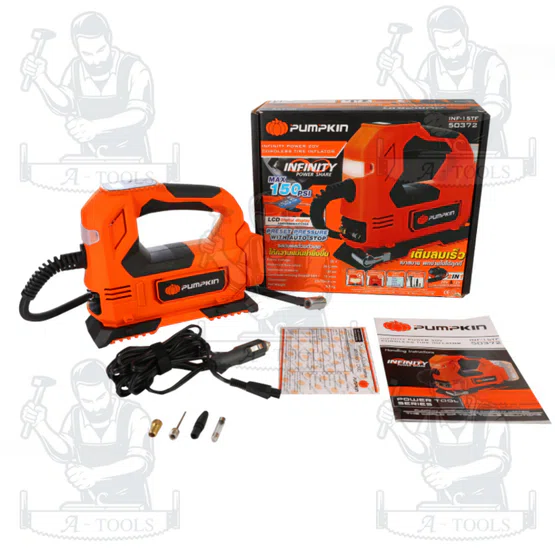 PUMPKIN เครื่องสูบลมยาง ไร้สาย 20V รุ่น 50372 แรงดันสูงสุด 150psi พกพาสะดวก **ส่งเร็ว ของแท้100%** 5