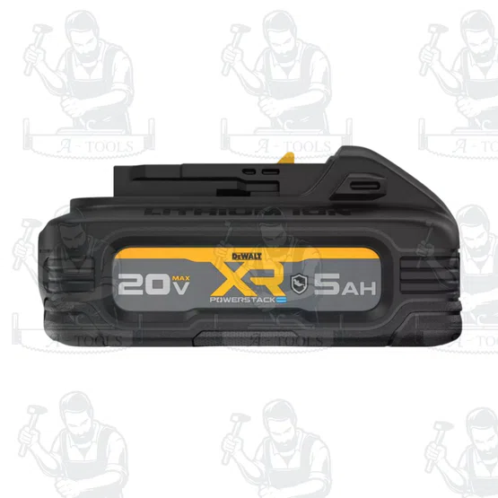 DEWALT รุ่น DCBP520G-B1 แบตเตอรี่ Powerstack 20V Max 5AH รุ่นทนน้ำมัน ใช้ได้กับเครื่องมือไร้สาย 18V(20V Max) ทุกชนิด 5